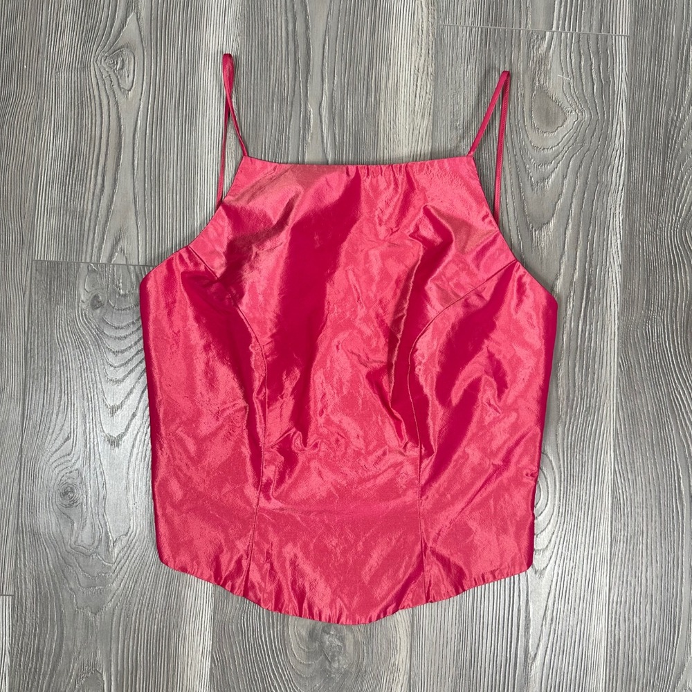 Vintage Watters & Watters Pink Camisole Top w/ Button Back Closure - SIZE 8 NWT